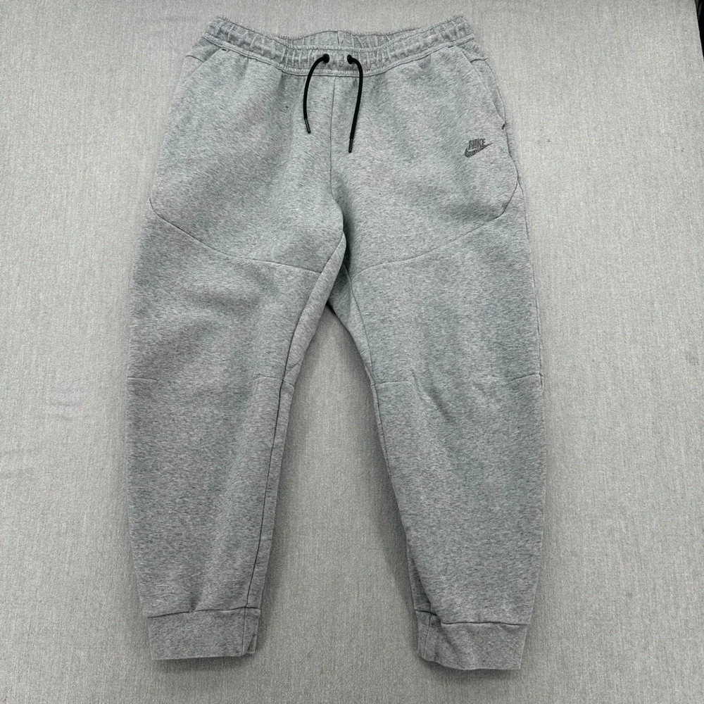 Nike Tech Sweatpants Mens XXL Gray Fleece Joggers Tapered Cuff
